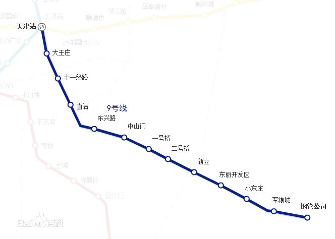 天津地铁12号线最新线路图