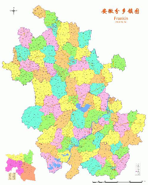 安徽省最新行政区划图