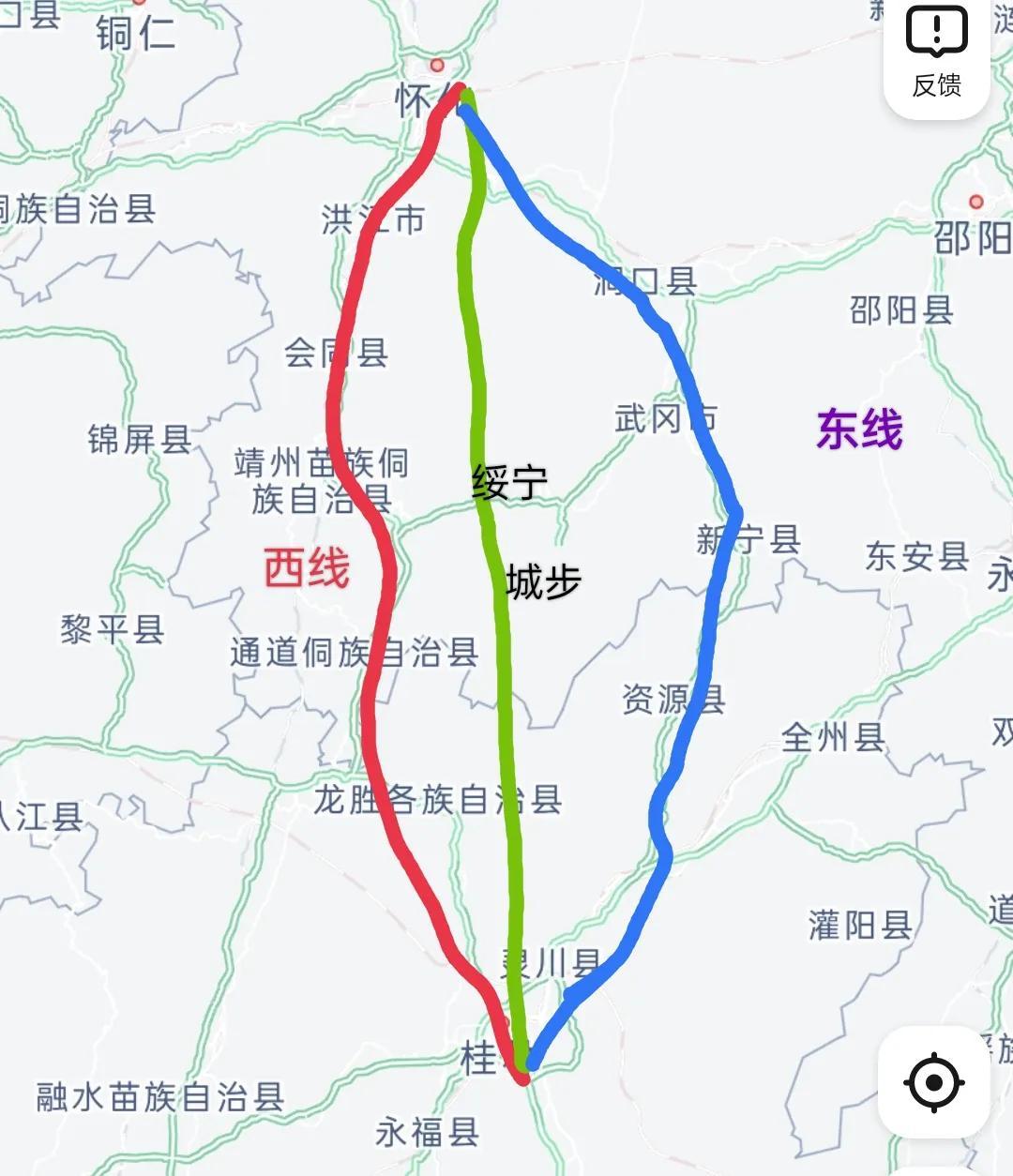 怀桂高铁最新线路图